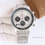 F1 Factory Breitling Navitimer 70th-Anniversary 43mm B01 Replica Watch Silver-Black Dial